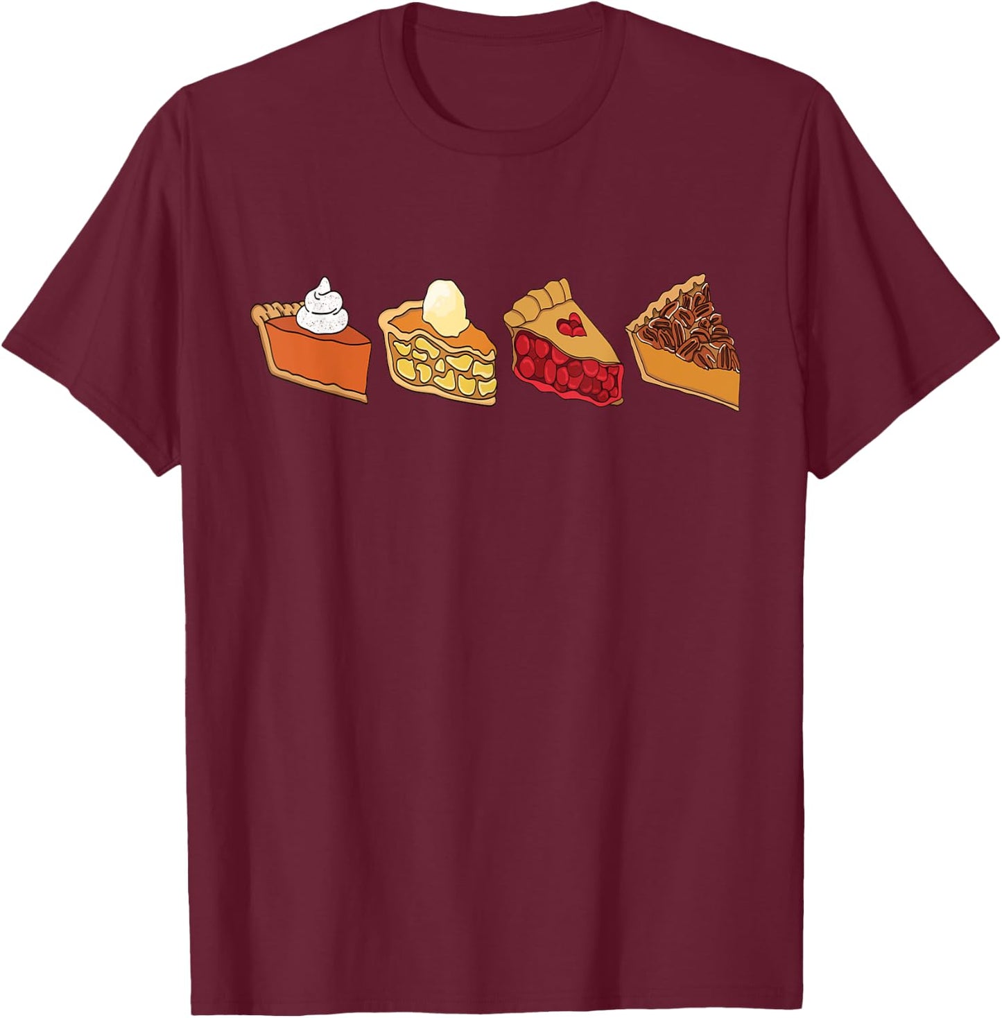 Thanksgiving Cutie Pie Dinner Pumpkin Pie Kids Girls T-Shirt - T-Shirt | Maroon