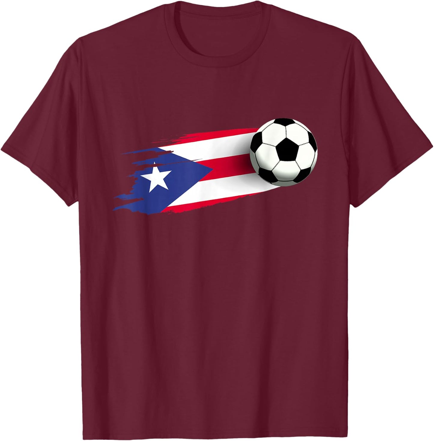Puerto Rico Flag Jersey Puerto Rico Soccer Team Puerto Rico T-Shirt - T-Shirt | Maroon