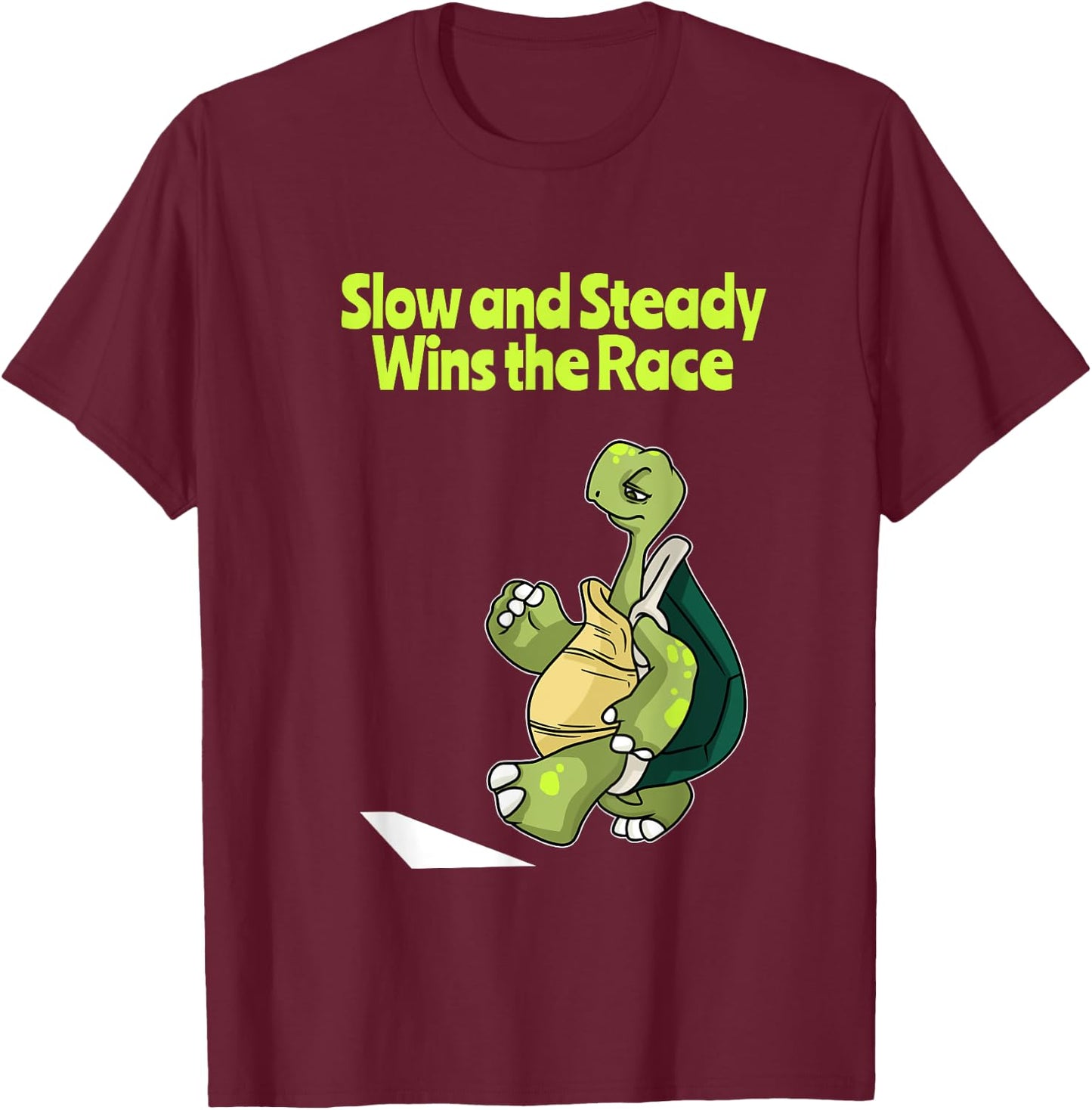 Slow And Steady Wins The Race Turtle T-Shirt - T-Shirt | Maroon