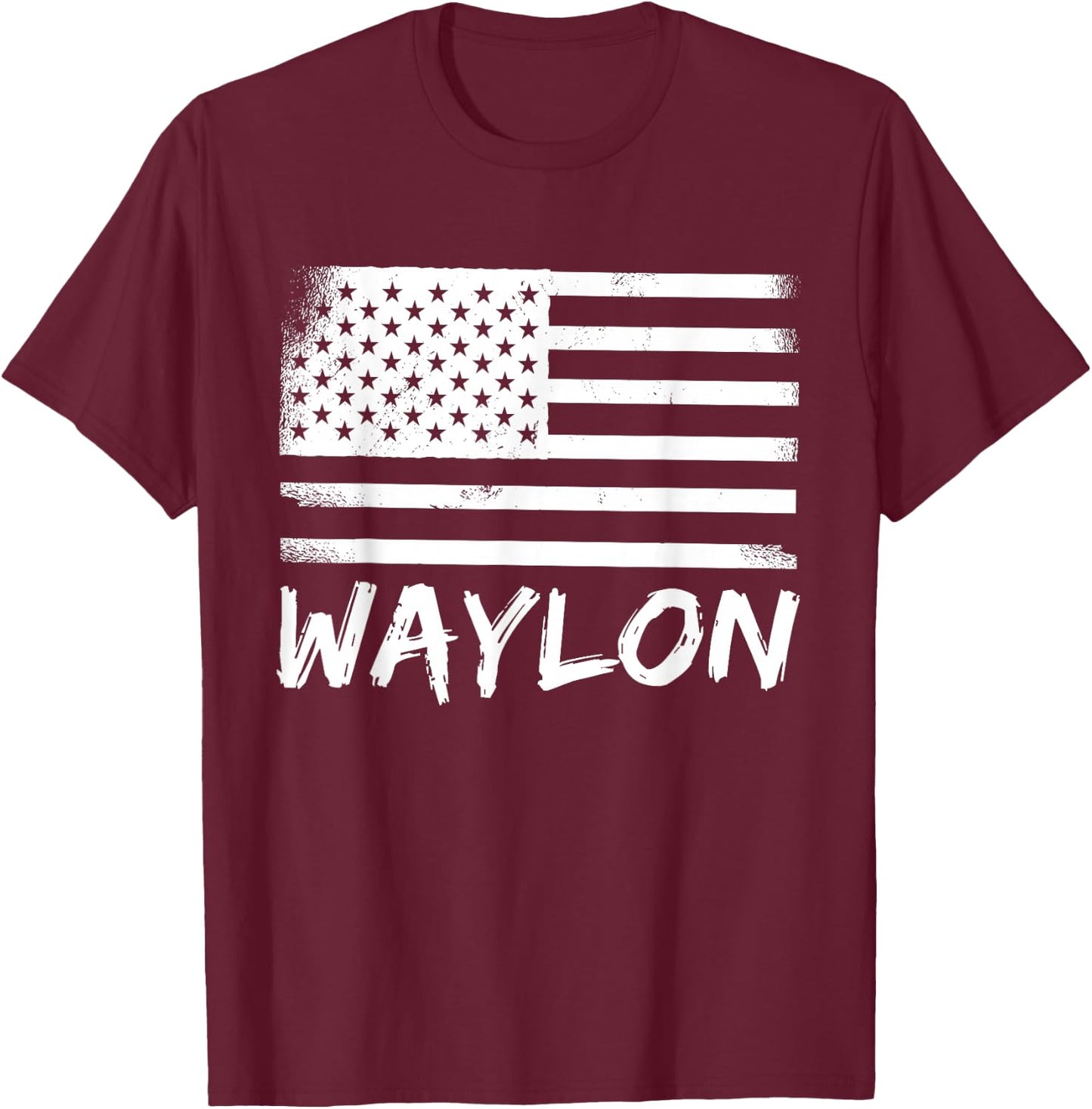 Waylon Birthday Personalized Forename Citizenship Name T-Shirt - T-Shirt | Maroon