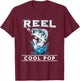 Fishing Reel Cool Pop Father’s day For Fisherman Dad T-Shirt - T-Shirt | Maroon