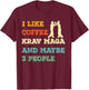 krav maga martial arts MMA fighter & Coffee lover T-Shirt - T-Shirt | Maroon