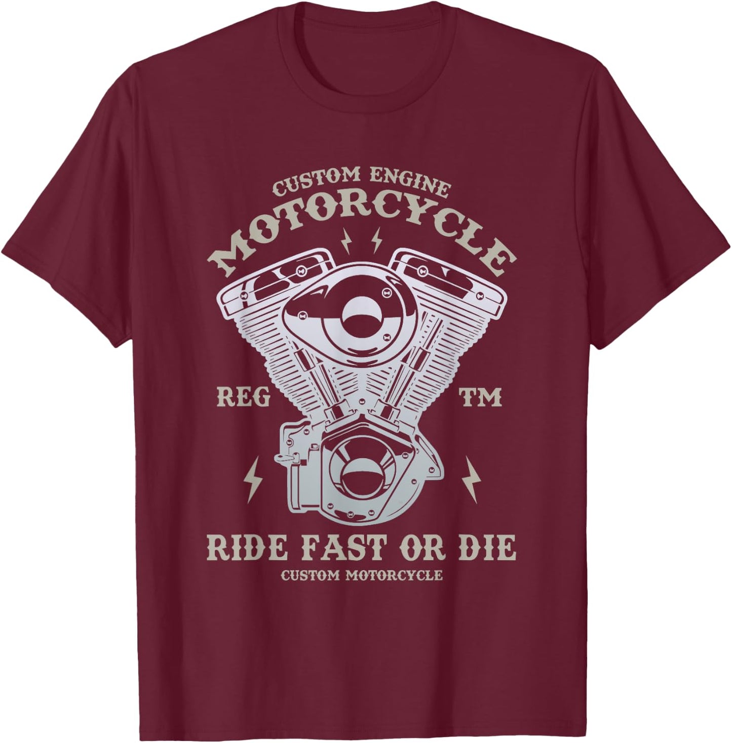 Motorcycle | Funny Motorcycle T-Shirt - T-Shirt | Maroon