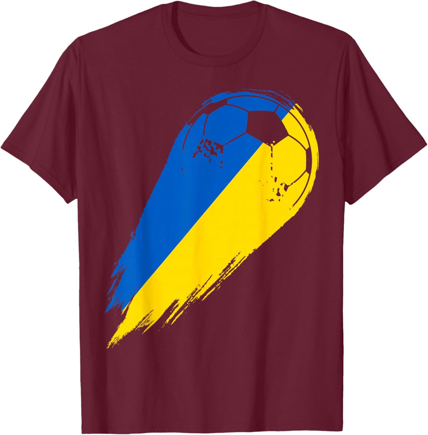 Soccer Player of Pride Ukraine T-Shirt - T-Shirt | Maroon