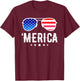 Funny American Flag Men Kids Boys Patriotic Fourth Small T-Shirt - T-Shirt | Maroon