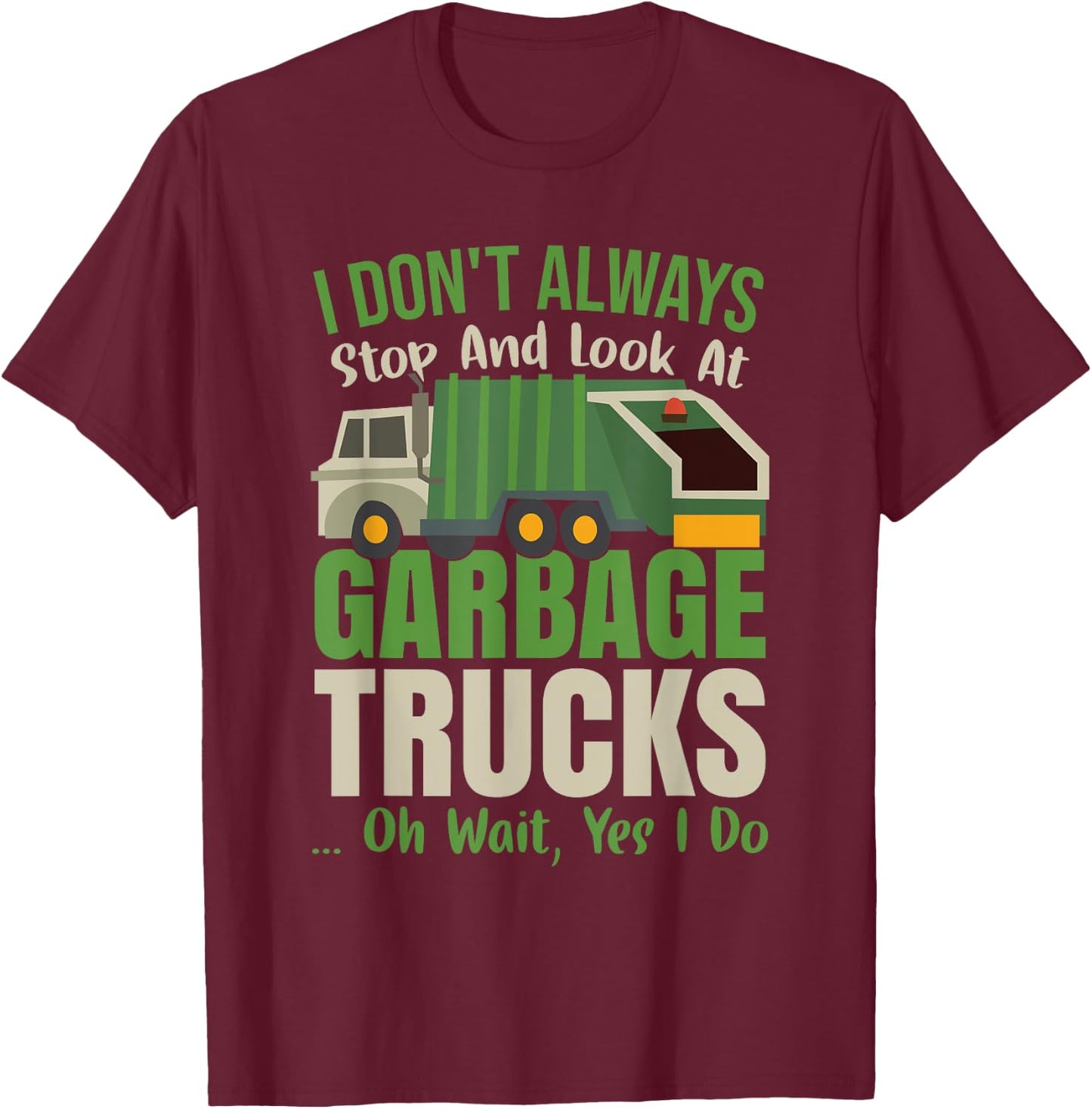 Recycling Day Kids Funny Garbage Truck Toddler Recycle T-Shirt - T-Shirt | Maroon