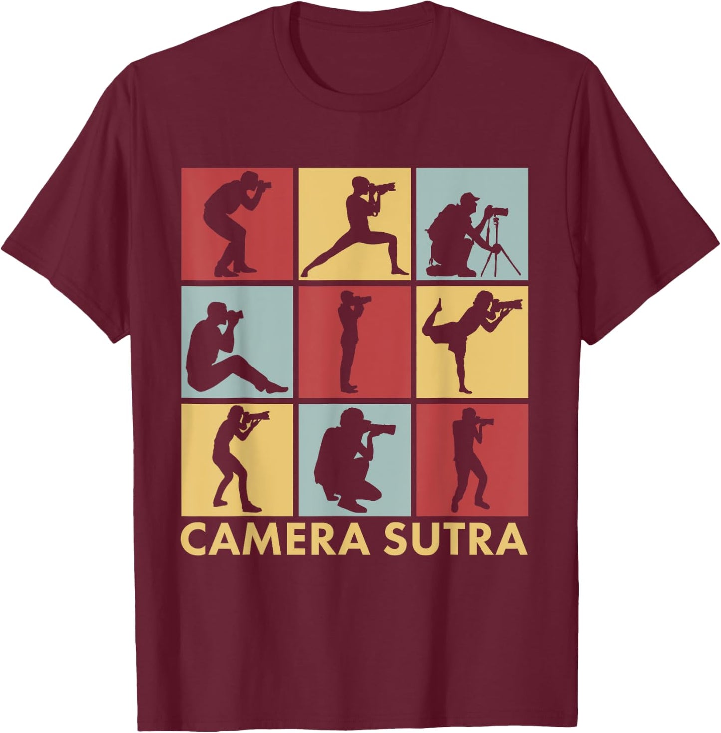 Camera Sutra Photographer Photography Camera T-Shirt - T-Shirt | Maroon