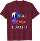 Idaho - Hells Canyon Wilderness with Bear - Idaho T-Shirt - T-Shirt | Maroon