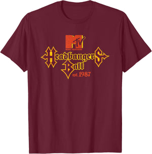Headbangers Ball - Headbangers Ball 87 T-Shirt - T-Shirt | Maroon