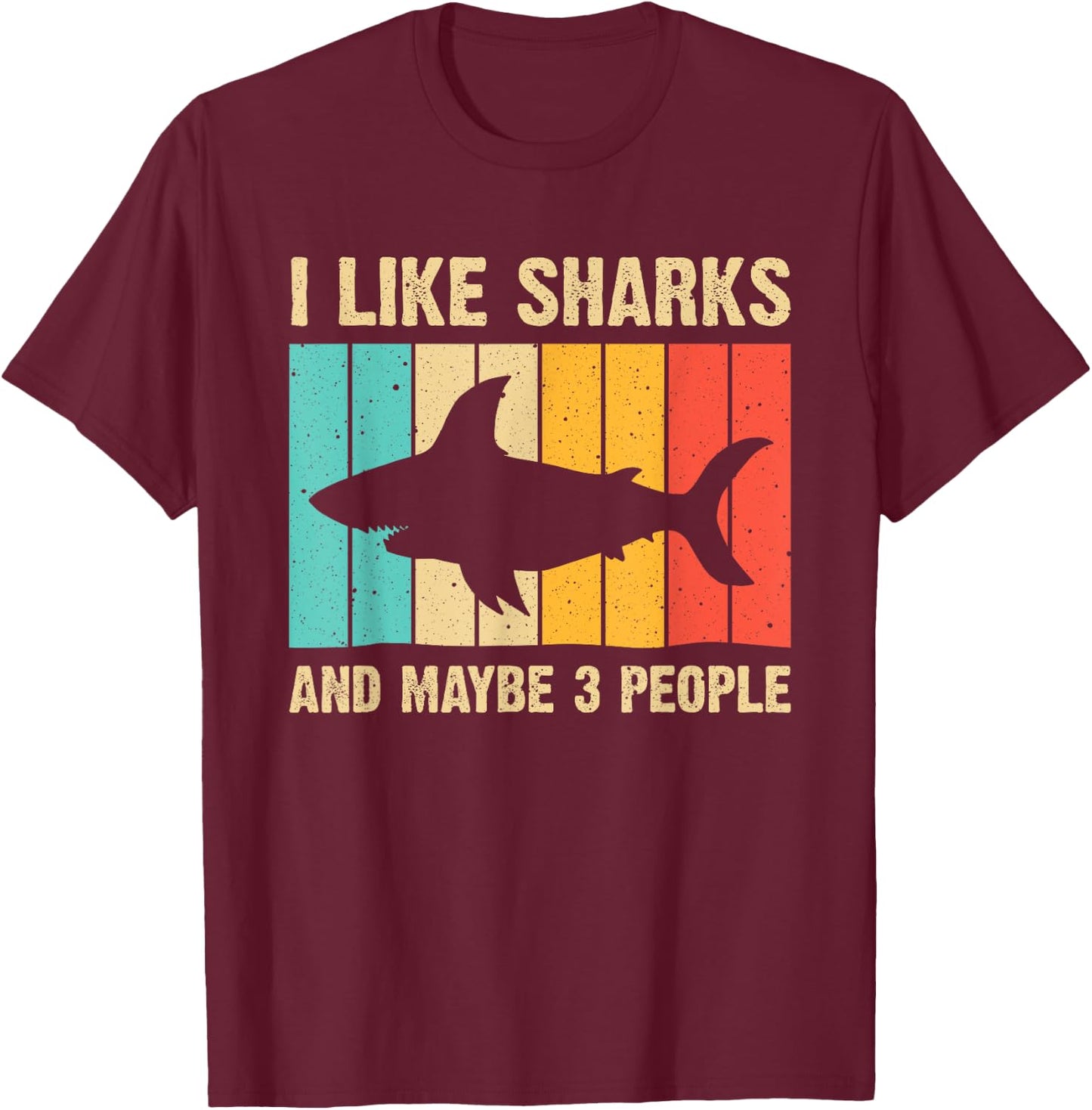 Funny Shark Design For Kids Men Women Animal Shark Stuff T-Shirt - T-Shirt | Maroon