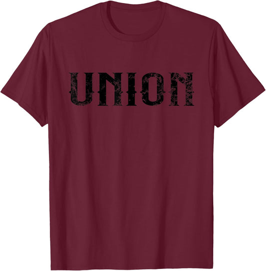 Union Vintage Script Apparel T-Shirt - T-Shirt | Maroon