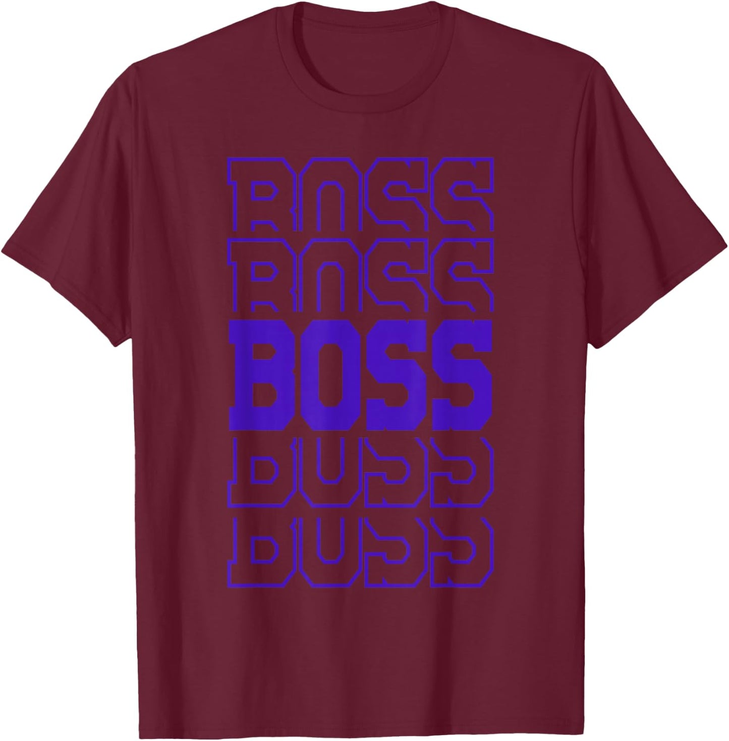 Cute Personalized Boss Birthday Matching Family T-Shirt - T-Shirt | Maroon
