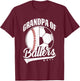 Grandpa Of Ballers Soccer Baseball Player T-Shirt - T-Shirt | Maroon