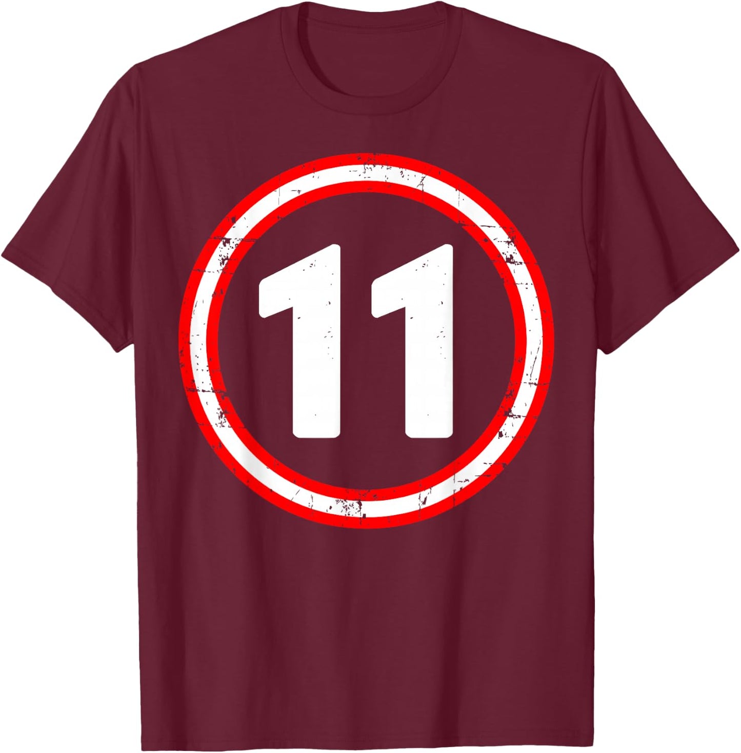 11th Birthday of Boy or Girl, 11 Years Old, Eleven T-Shirt - T-Shirt | Maroon