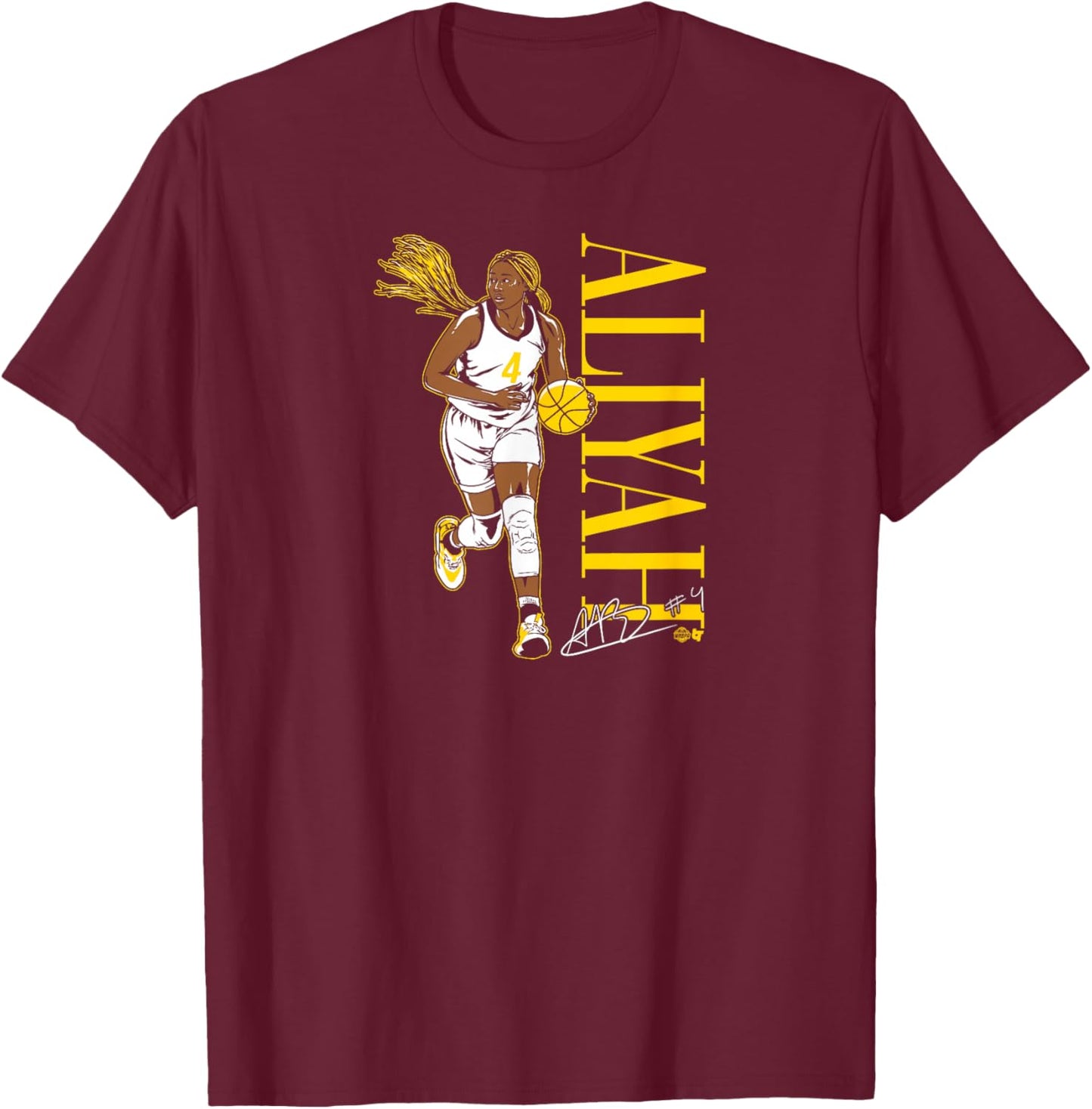 BreakingT Aliyah Boston Indiana Fever WNBA Player - Blue, Small T-Shirt - T-Shirt | Maroon