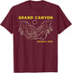 Retro Grand Canyon National Park Arizona Hiking T-Shirt - T-Shirt | Maroon