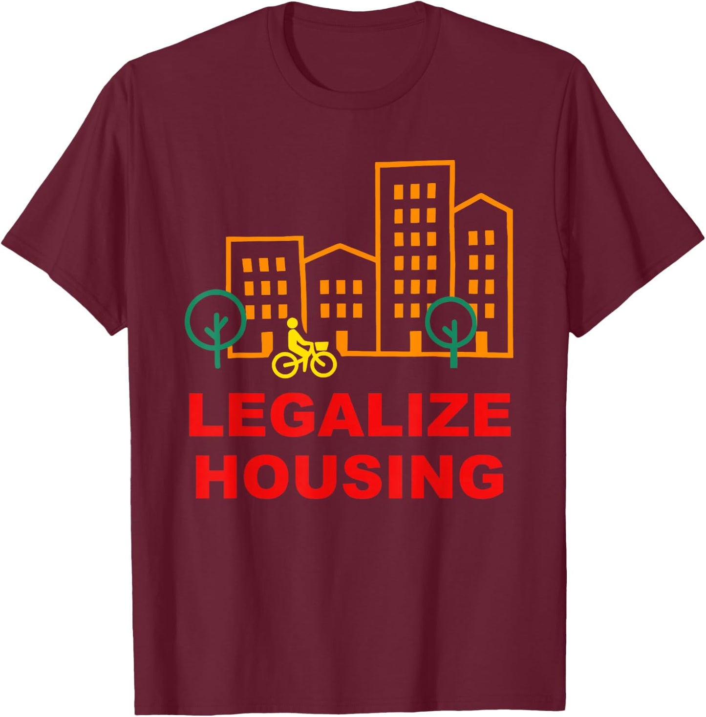 Legalize Housing Retro Vintage T-Shirt - T-Shirt | Maroon