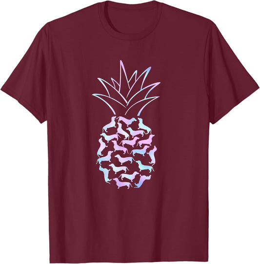 Dachshund Pineapple Dachshund Lover Wiener Dog T-Shirt - T-Shirt | Maroon