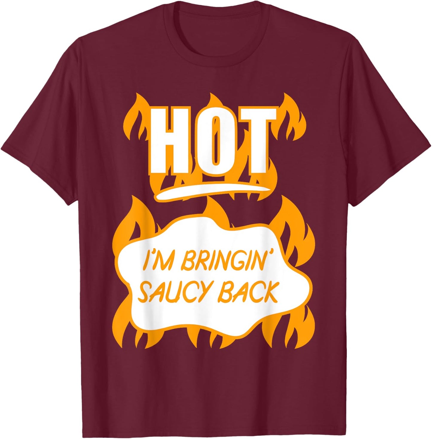 HOT SAUCES Group Halloween Costumes HOT TACO SAUCE T-Shirt - T-Shirt | Maroon
