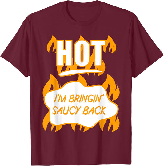 HOT SAUCES Group Halloween Costumes HOT TACO SAUCE T-Shirt - T-Shirt | Maroon
