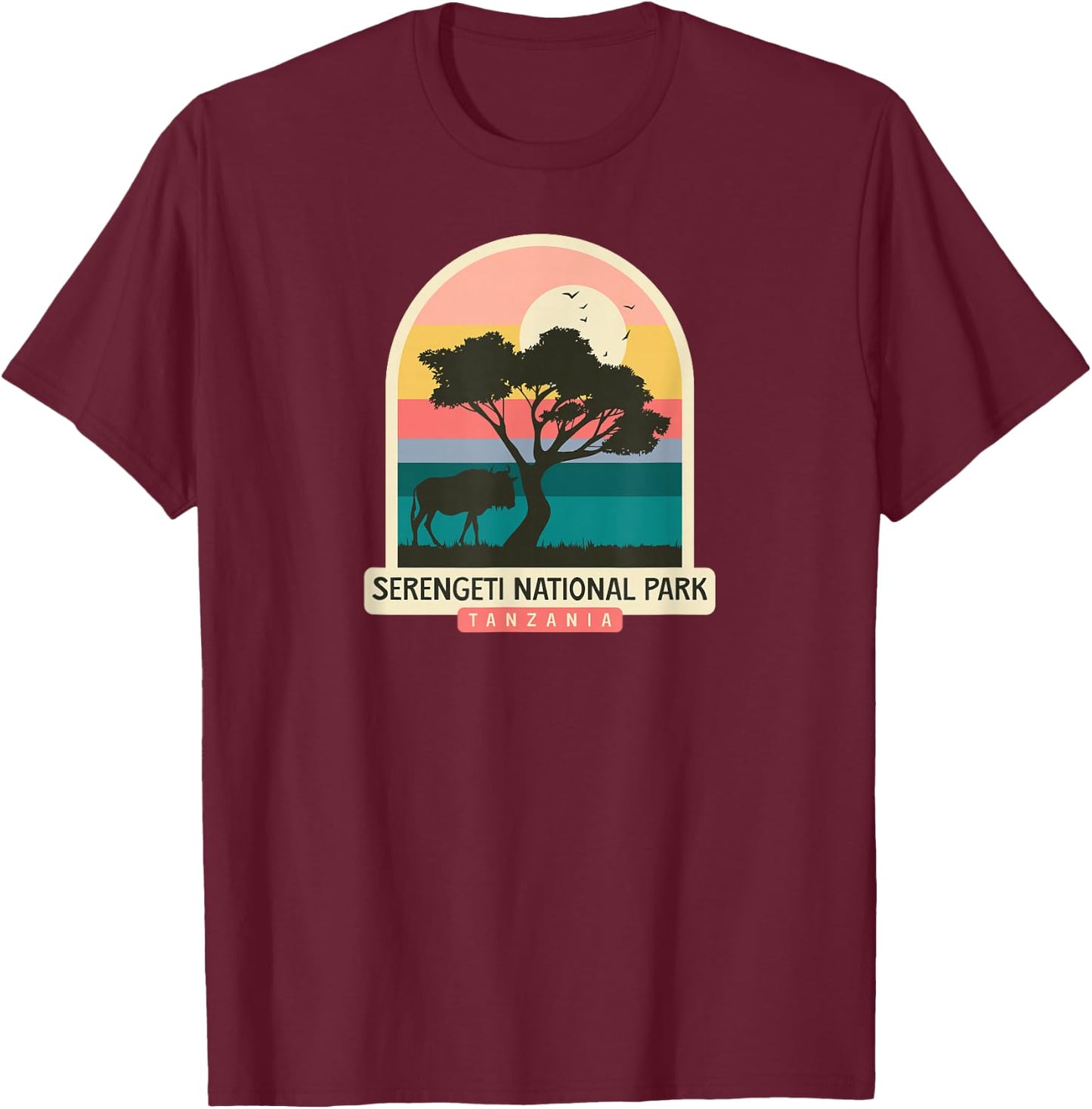 Serengeti National Park - Tanzania T-Shirt - T-Shirt | Maroon