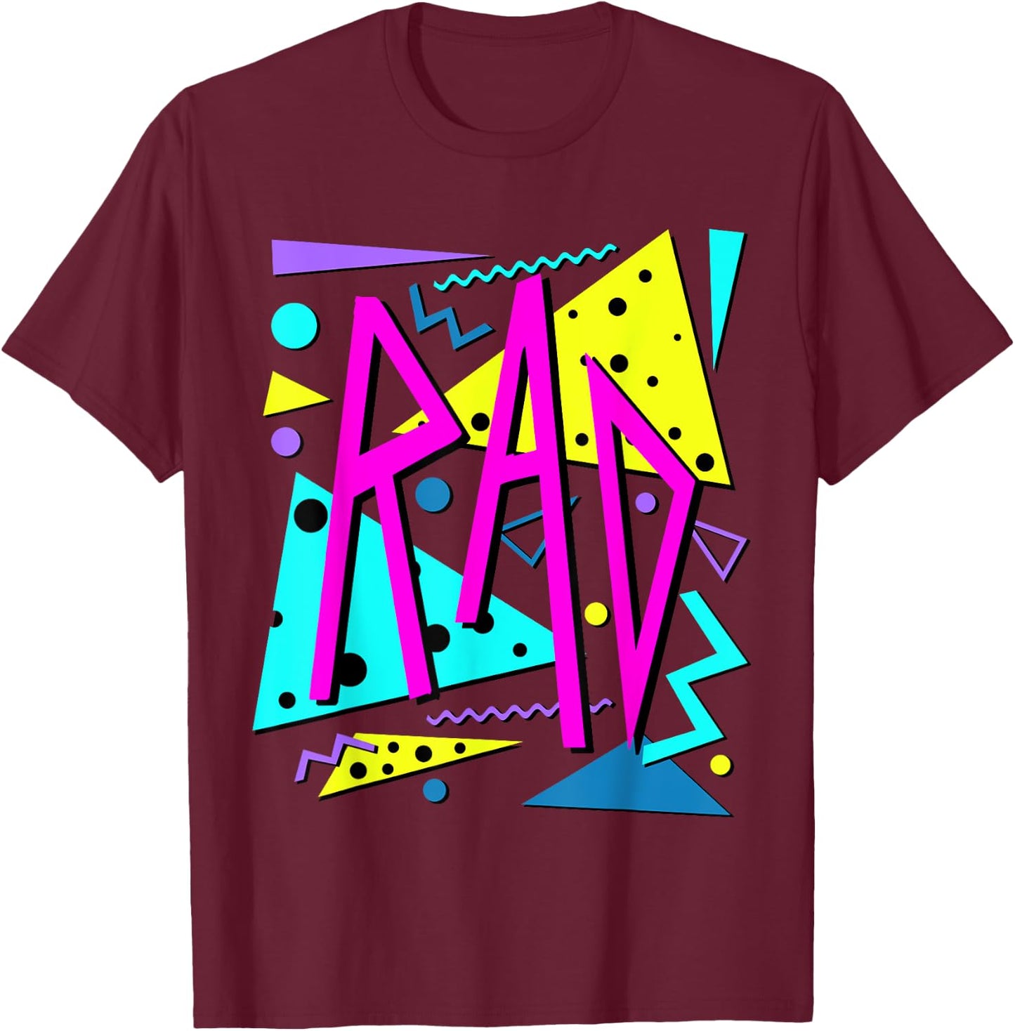 Rad 80's Workout Gym Retro T-Shirt - T-Shirt | Maroon
