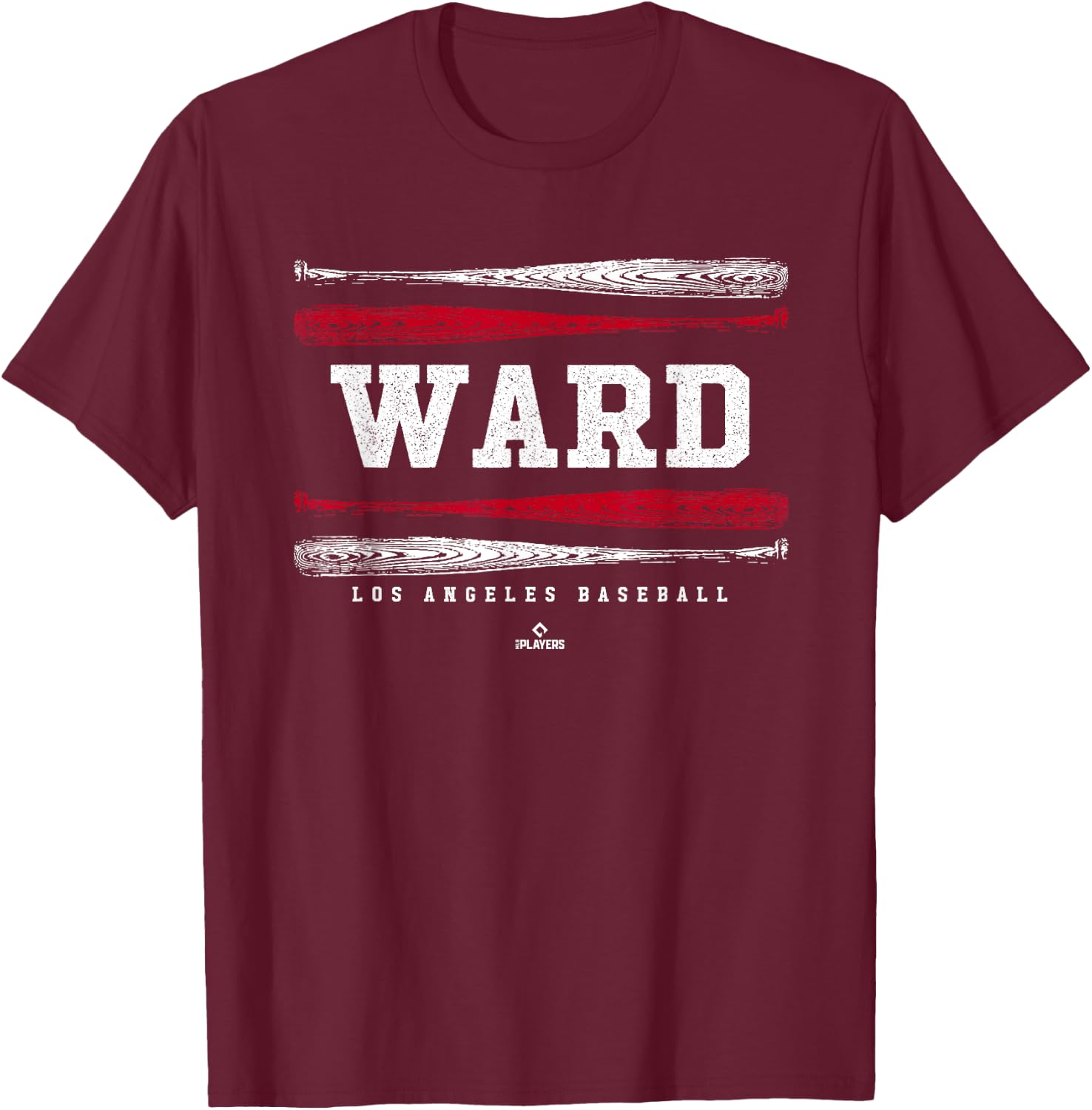 Vintage Baseball Bat Gameday Taylor Ward Los Angeles MLBPA T-Shirt - T-Shirt | Maroon