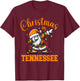 Merry Christmas In Tennessee Funny Dabbing Santa Claus T-Shirt - T-Shirt | Maroon