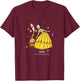 Kids Disney Beauty and the Beast Belle Cogsworth & Lumiere Youth T-Shirt - T-Shirt | Maroon