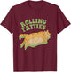 Vintage Rolling Fatties Cat Retro Kitty Kitten Meow MenWomen T-Shirt - T-Shirt | Maroon