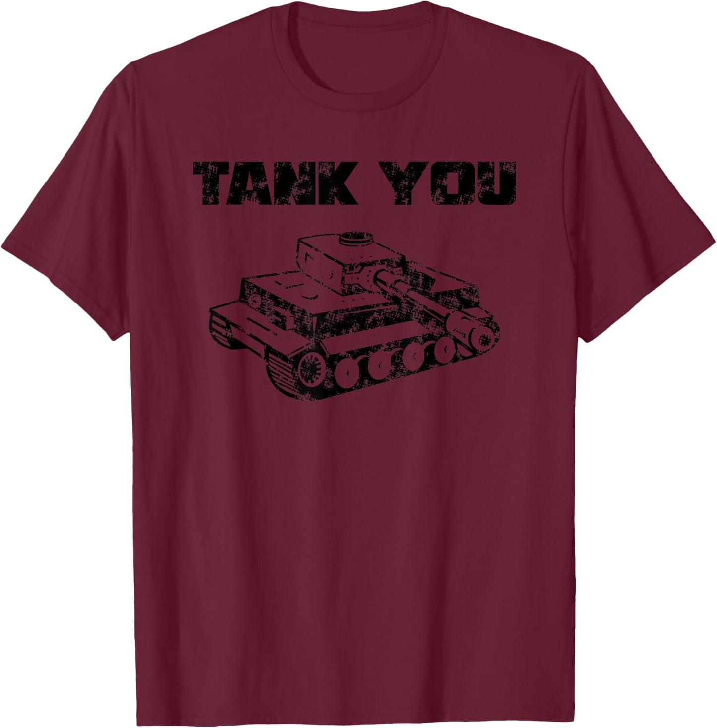 Tank You Iconic Panzer Tiger T-Shirt - T-Shirt | Maroon