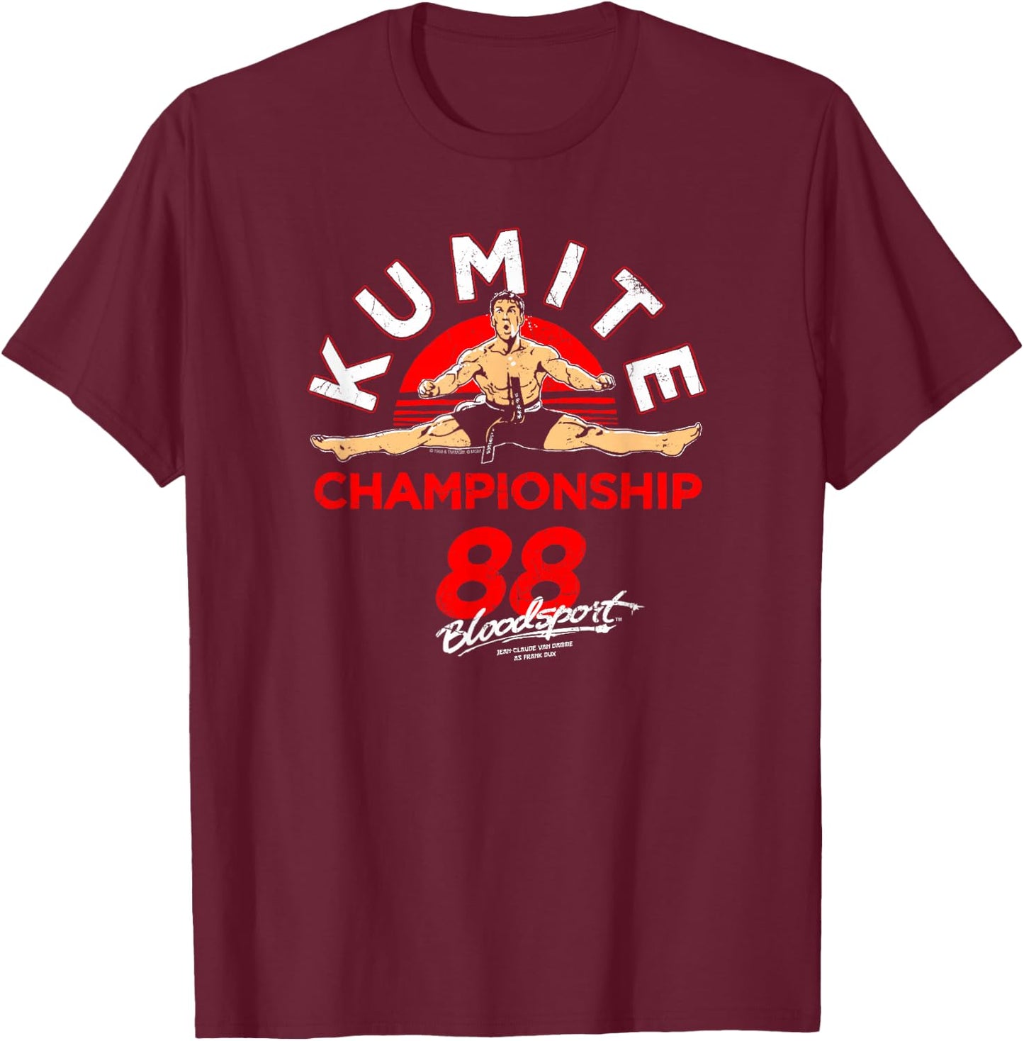 Bloodsport Championship 88 T-Shirt - T-Shirt | Maroon