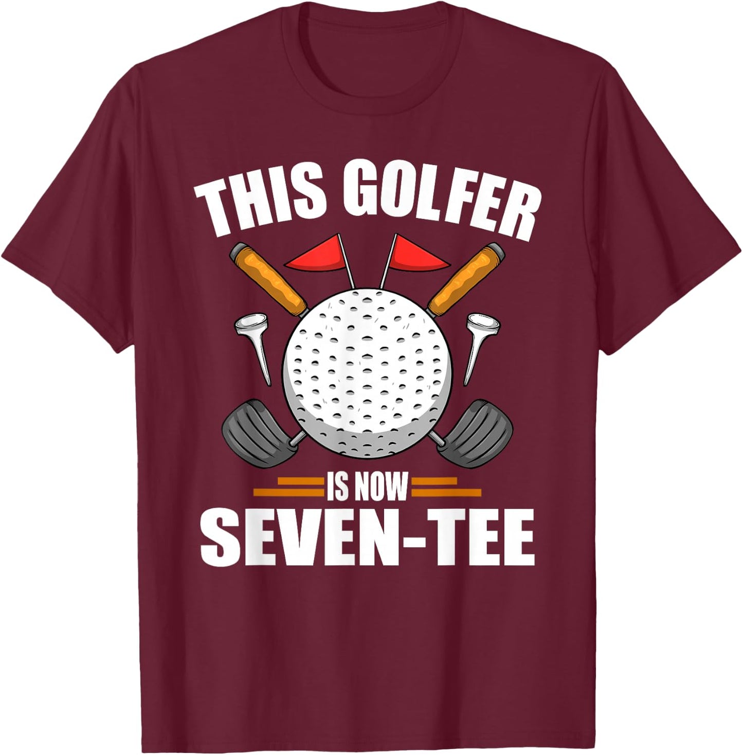 Birthday Golf Shirts 70th Year Old Golfer Golfing T-Shirt - T-Shirt | Maroon