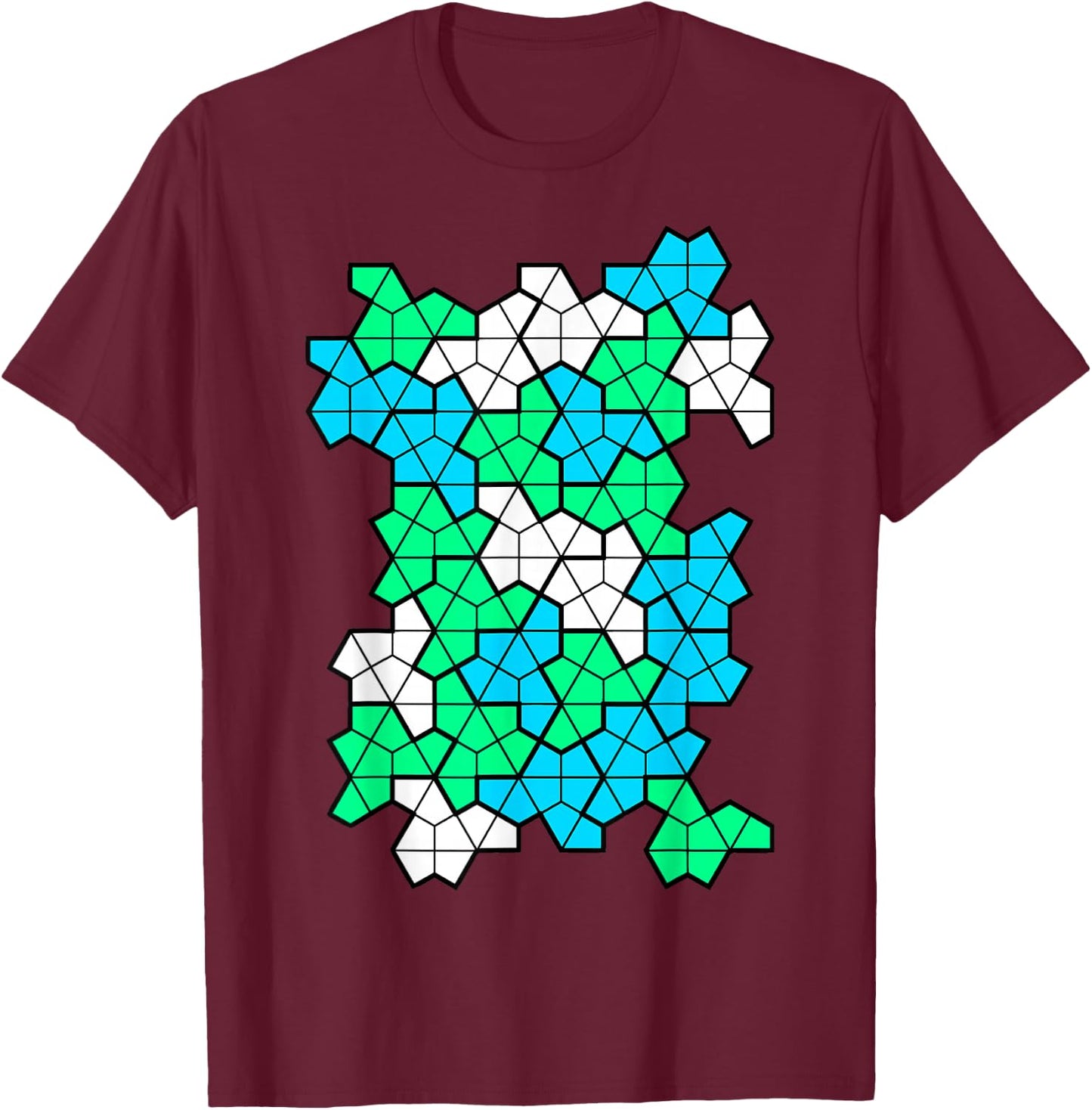 Nerdy Aperiodic Monotile Discovery Math Physics Teacher Men Women Girls Kids T-Shirt - T-Shirt | Maroon