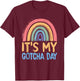 It's My Gotcha Day Kids Adoption Announcement Graphic T-Shirt - T-Shirt | Maroon