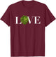 Monstera Love Monstera Plant Leaf T-Shirt - T-Shirt | Maroon
