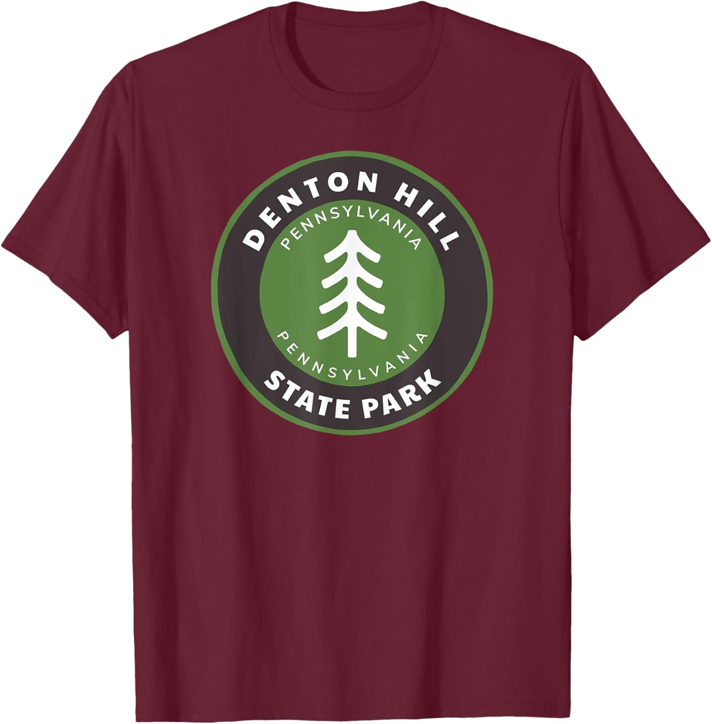 Denton Hill State Park Pennsylvania PA Vacation Souvenir T-Shirt - T-Shirt | Maroon