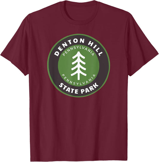 Denton Hill State Park Pennsylvania PA Vacation Souvenir T-Shirt - T-Shirt | Maroon