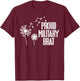 Proud Military Brat Military Child Month Purple Up T-Shirt - T-Shirt | Maroon