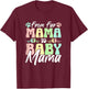 From Fur Mama To Baby Mama Dog Cat Owner New Mom Pregnant T-Shirt - T-Shirt | Maroon