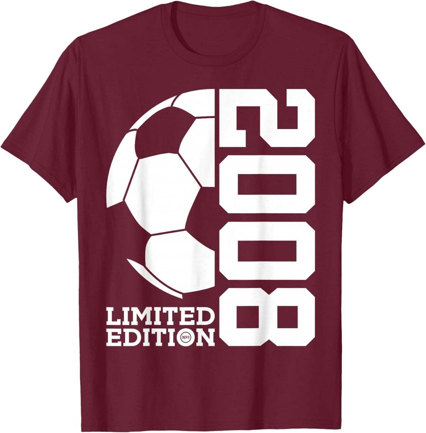 18th BIRTHDAY SOCCER LIMITED EDITION 2008 T-Shirt - T-Shirt | Maroon