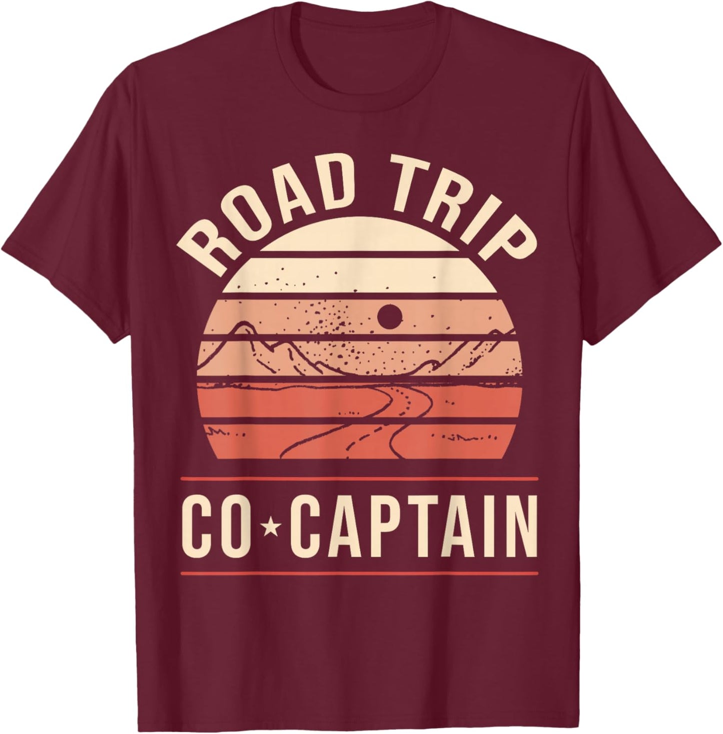 Road Trip Co Captain Road Trip T-Shirt - T-Shirt | Maroon