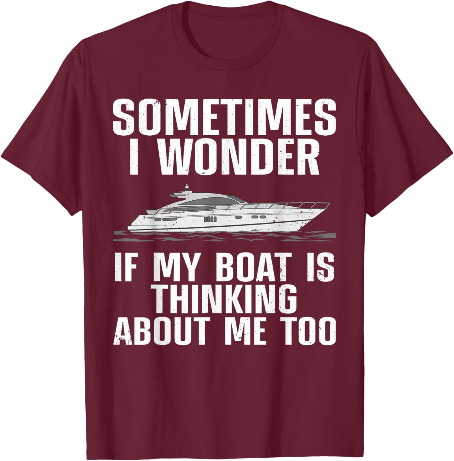 Funny Boat Art Women Boating Watercraft Boat Owner T-Shirt - T-Shirt | Maroon