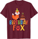 Birthday Fox Birthday T-Shirt - T-Shirt | Maroon