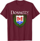 Donnelly Surname Irish Clan Tartan Badge Ireland T-Shirt - T-Shirt | Maroon