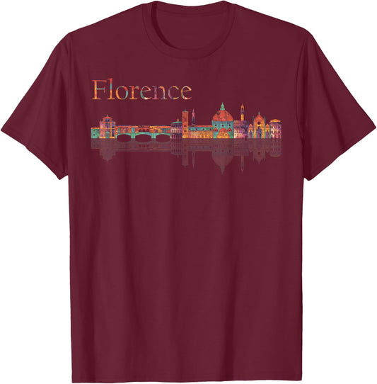Italy Florence Europe Traveling European Family Vacation T-Shirt - T-Shirt | Maroon