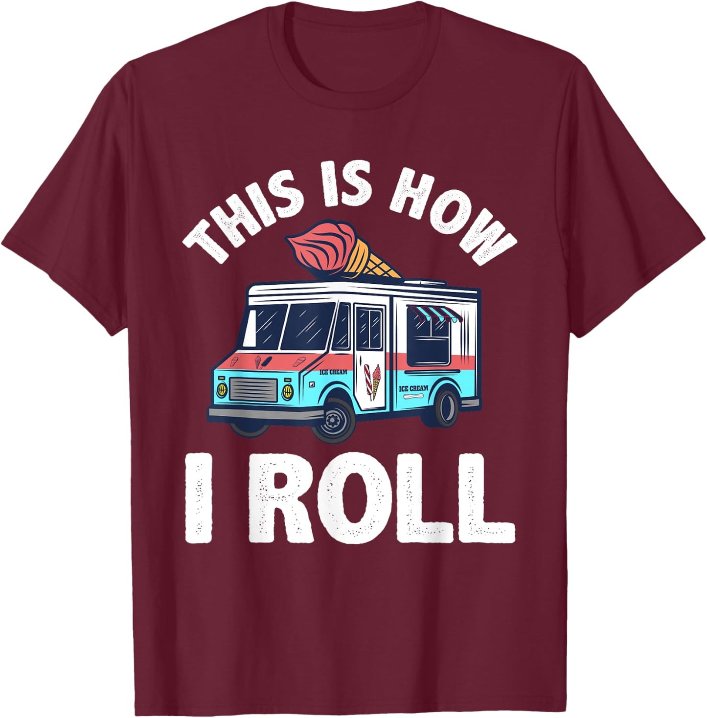 Cool Ice Cream Women Kids Ice Cream Lover Sprinkle T-Shirt - T-Shirt | Maroon
