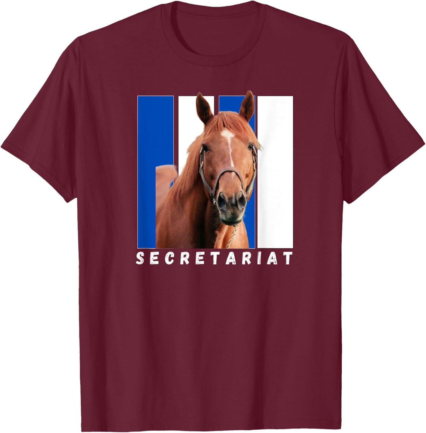 Secretariat Horse, Horse Racing Shirt, Del Mar, Santa Anita T-Shirt - T-Shirt | Maroon