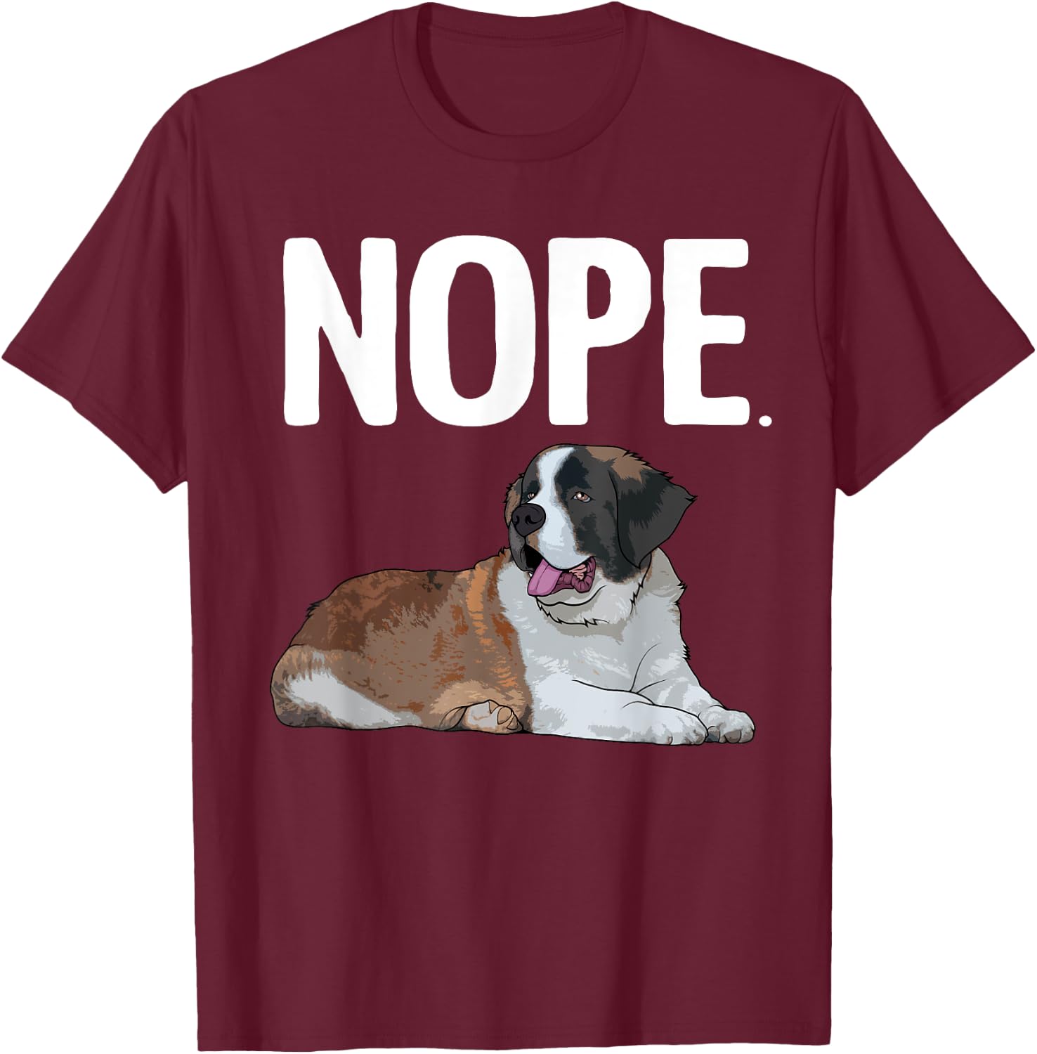 Funny Saint Bernard Art Women St. Bernard Dog Lovers T-Shirt - T-Shirt | Maroon