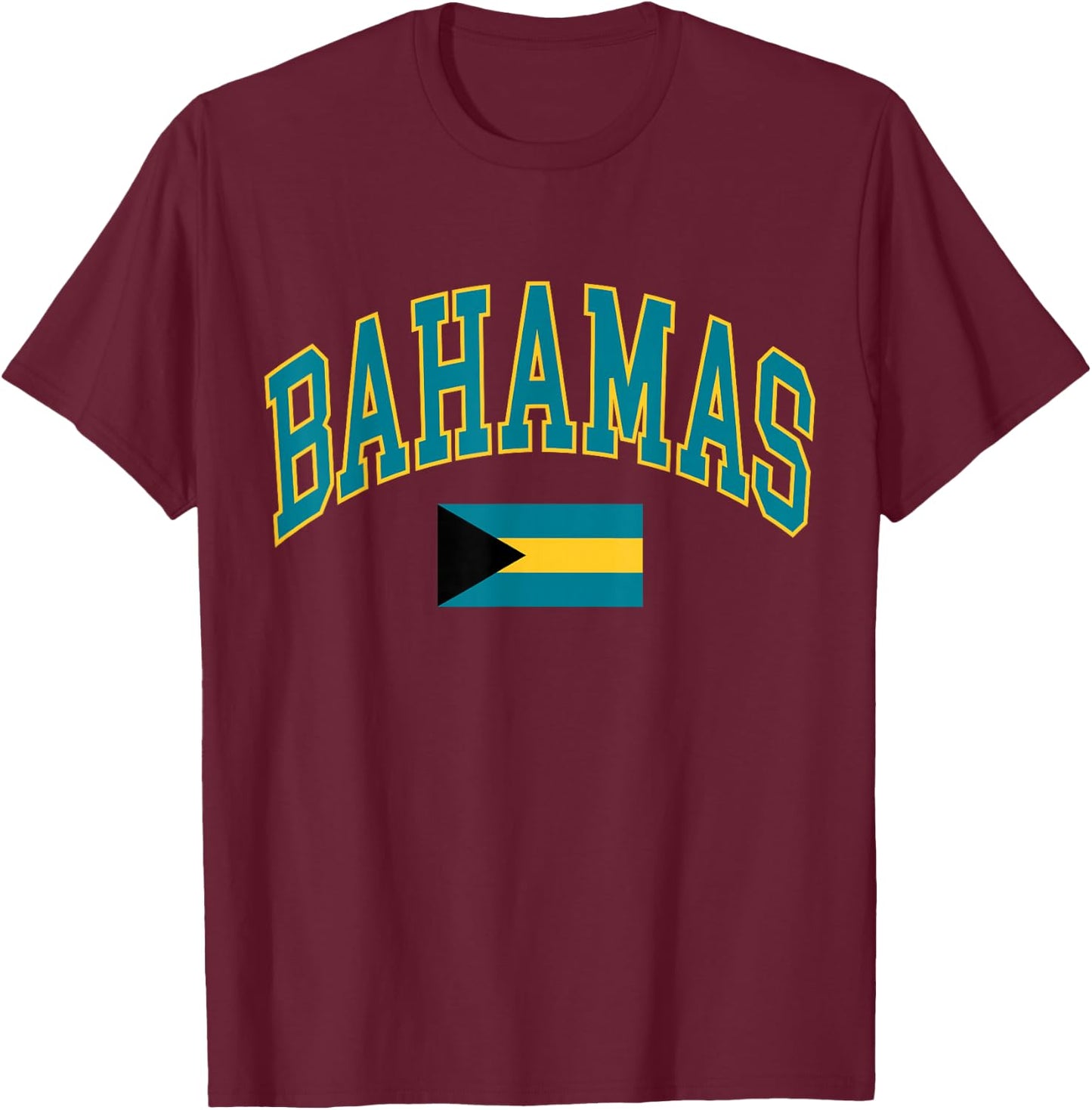 Bahamas Flag T-Shirt - T-Shirt | Maroon